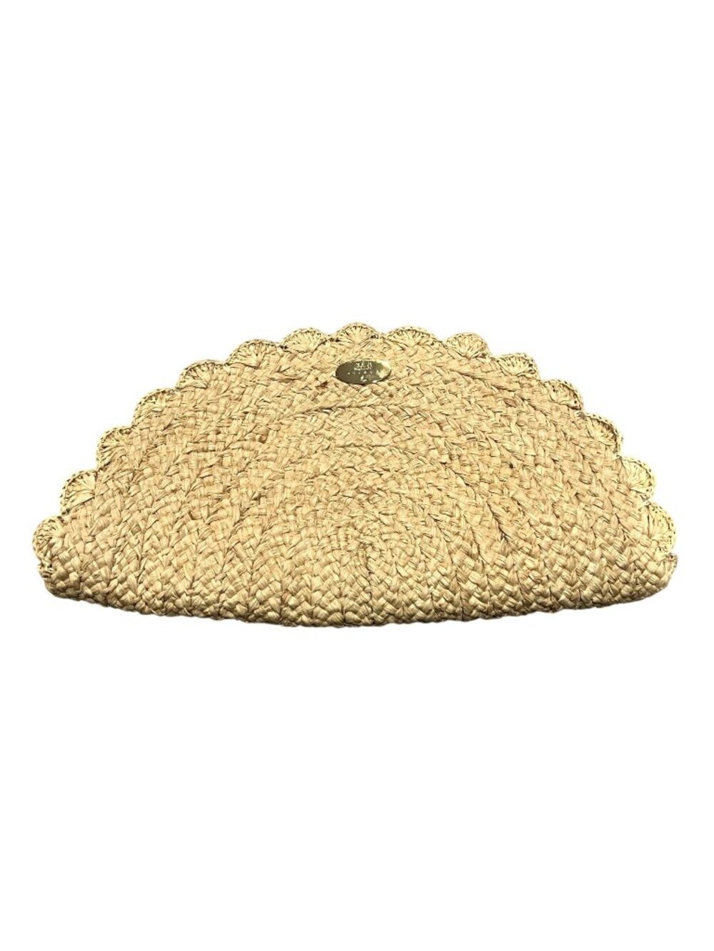 Gas Bijoux Sun Raffia Clutch Bag in Ecru